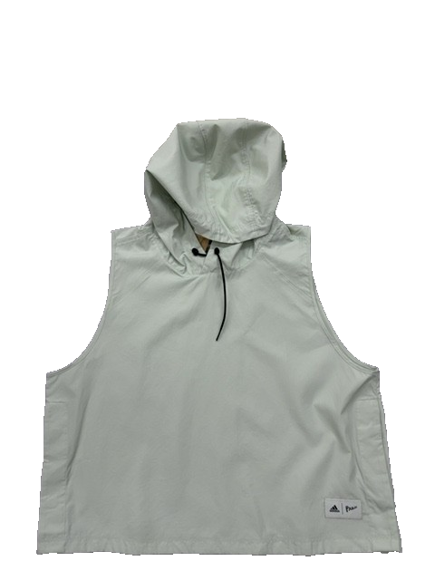 Adidas Parley Women's Sleeveless Hoodie Light Green L Recycled