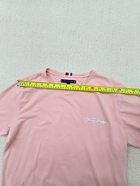 Tommy Hilfiger Pink L Short Sleeve Crewneck Organic Cotton T-Shirt Unisex