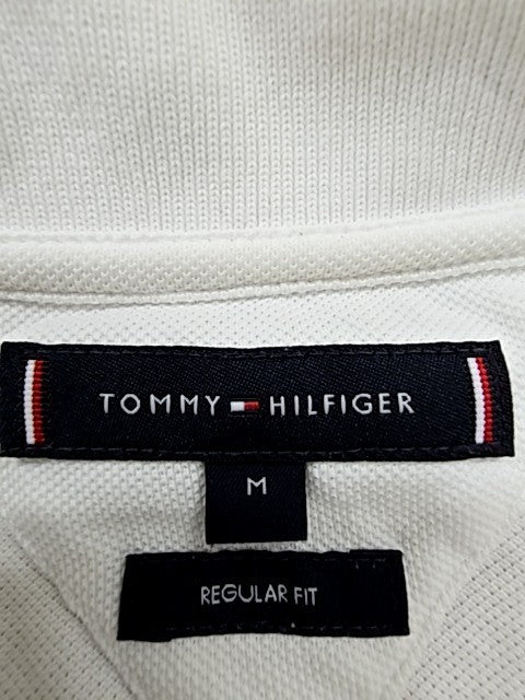 Tommy Hilfiger Men's White Pique Polo Shirt Short Sleeve M Regular Fit