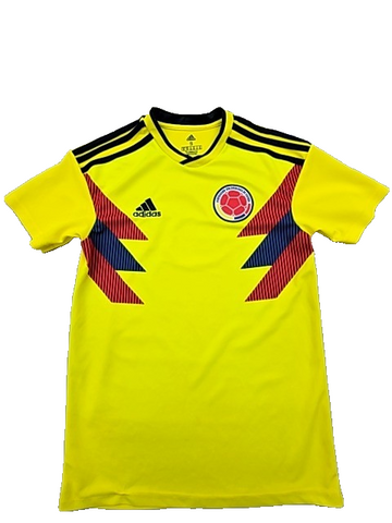 Adidas Colombia National Team Yellow Soccer Jersey S Slim Climalite