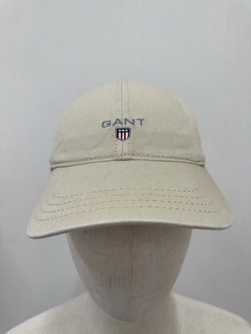 GANT Men Beige Baseball Cap Stru 100% Cotton Size One Adjustable Strapback