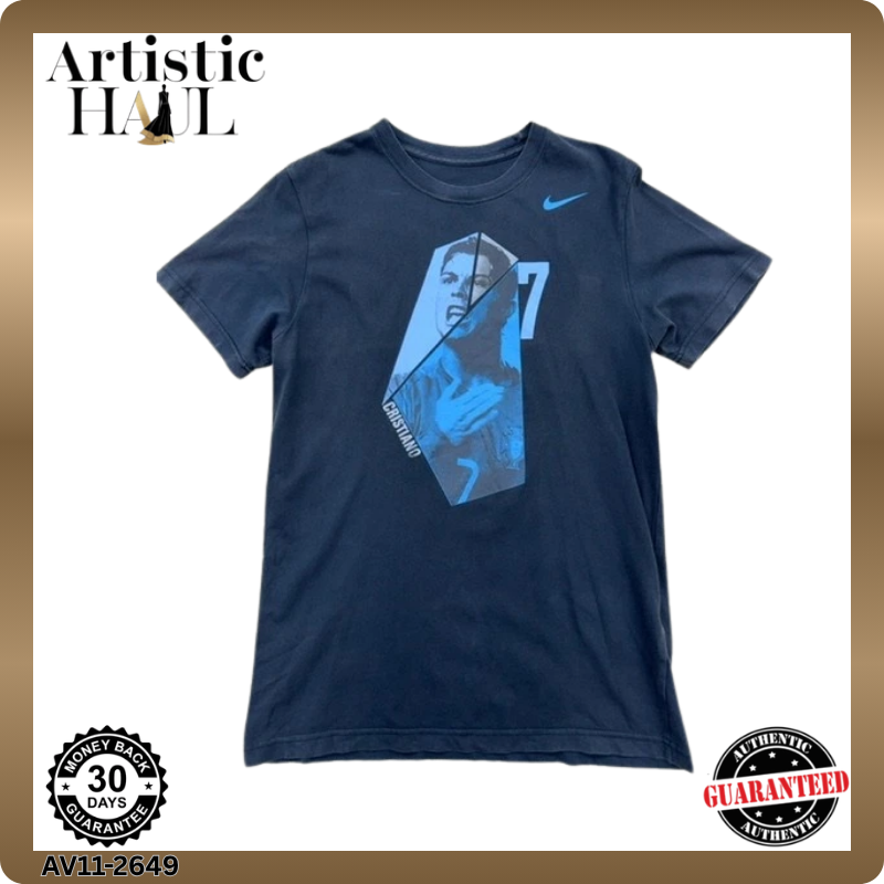 Nike Men's Cristiano Ronaldo Navy Slim Fit T-Shirt Size L
