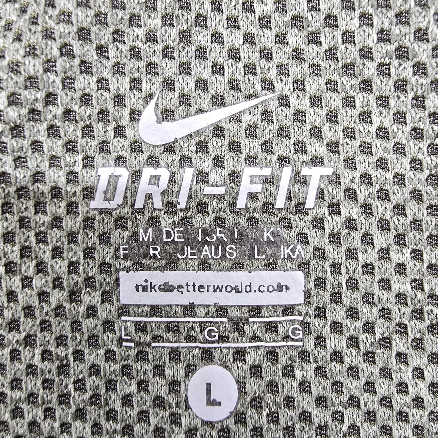 Nike Women's Olive Green Dri-FIT Running T-Shirt Size L