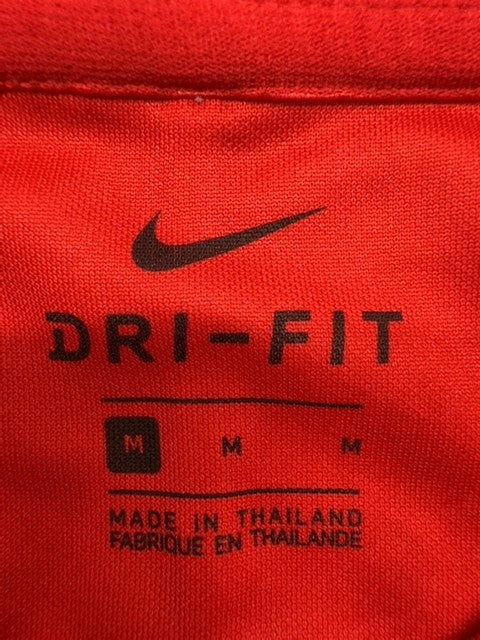 Nike Striped Division Dri-FIT Red/Black V-Neck Jersey M Slim Fit