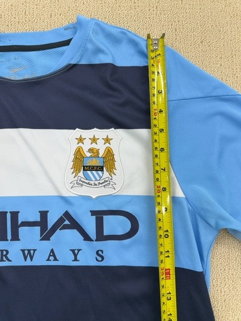 Nike Men's Light Blue Manchester City Dri-FIT Football Shirt L