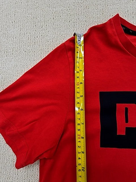Puma Red Cotton Short Sleeve Crewneck T-Shirt Men's S