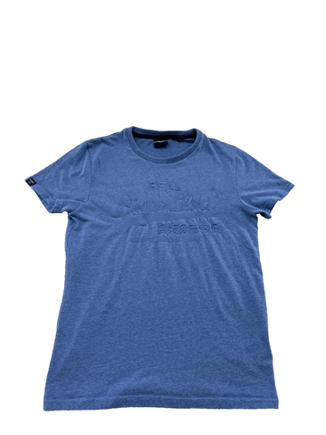 Superdry Essential Logo Blue Marl Slim Fit Men's M T-Shirt Cotton