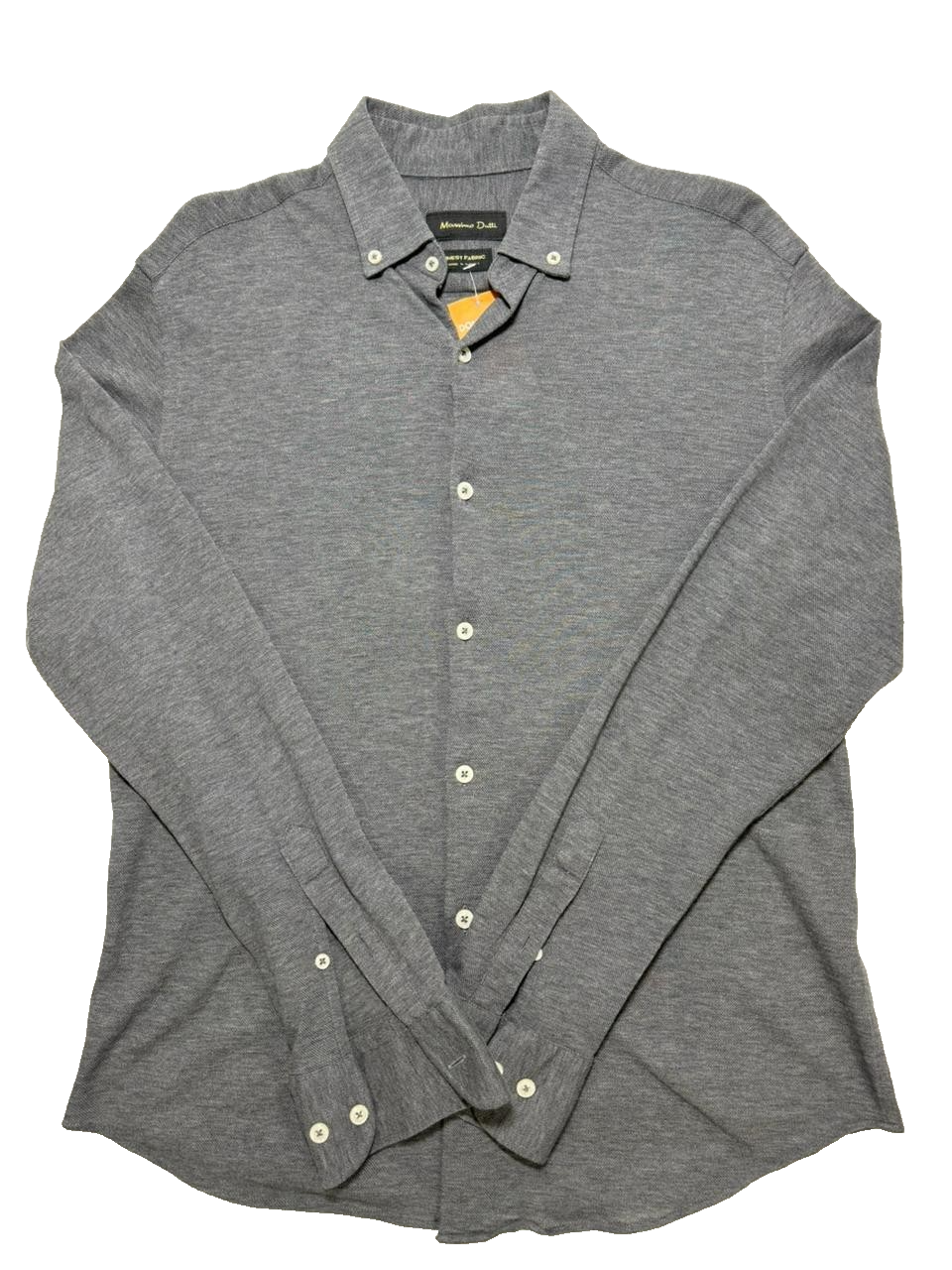 Mossimo Dutti Shirt - Large Gray Button Front Finest Fabric Preppy Casual Top