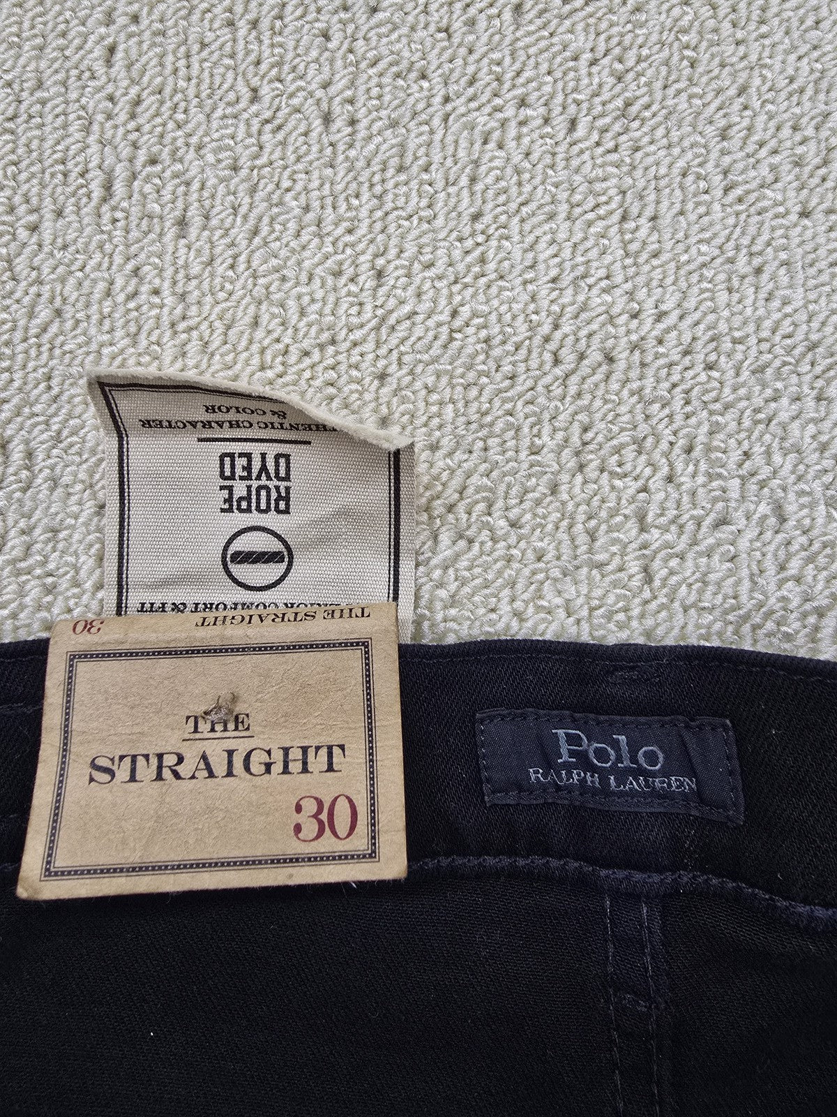 Polo Ralph Lauren Black Straight Leg Women's Jeans 30R 30" Inseam Mid Rise