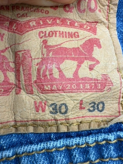 Levi's Men's Blue 501 Straight Jeans W30xL30 Vintage Red Tab