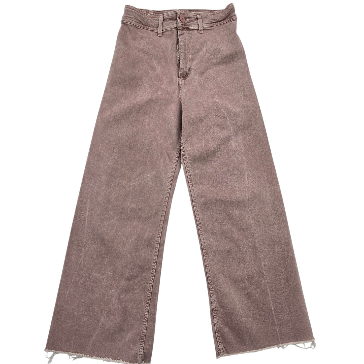 ZARA Women's Mauve Wide Leg Jeans Size 6 USA