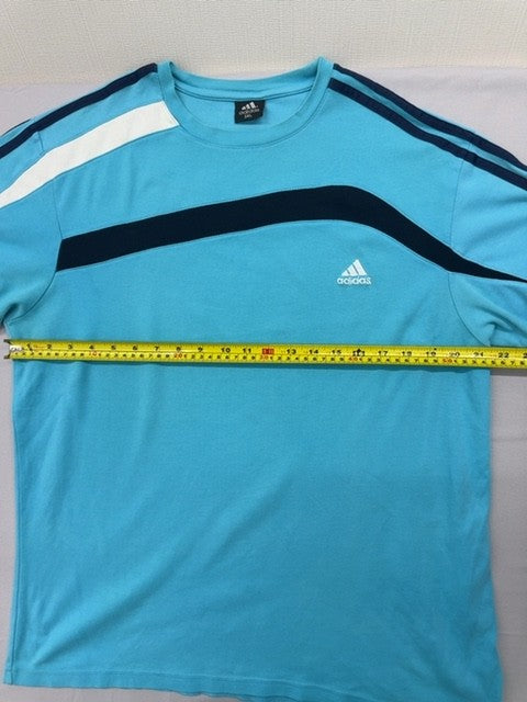 Adidas Adicolor Classics Turquoise Stripe 3XL Men's Cotton T-Shirt 3 Stripes