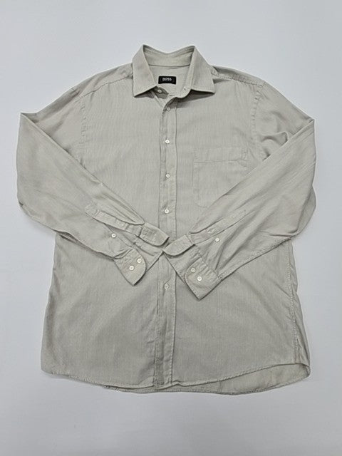 BOSS Men Gray Shirt size 40 product image 3