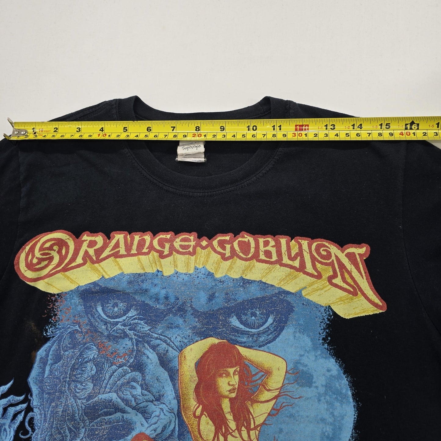 Gildan Men Black Graphic Heavy Metal T-Shirt Crew Neck Size M EUC