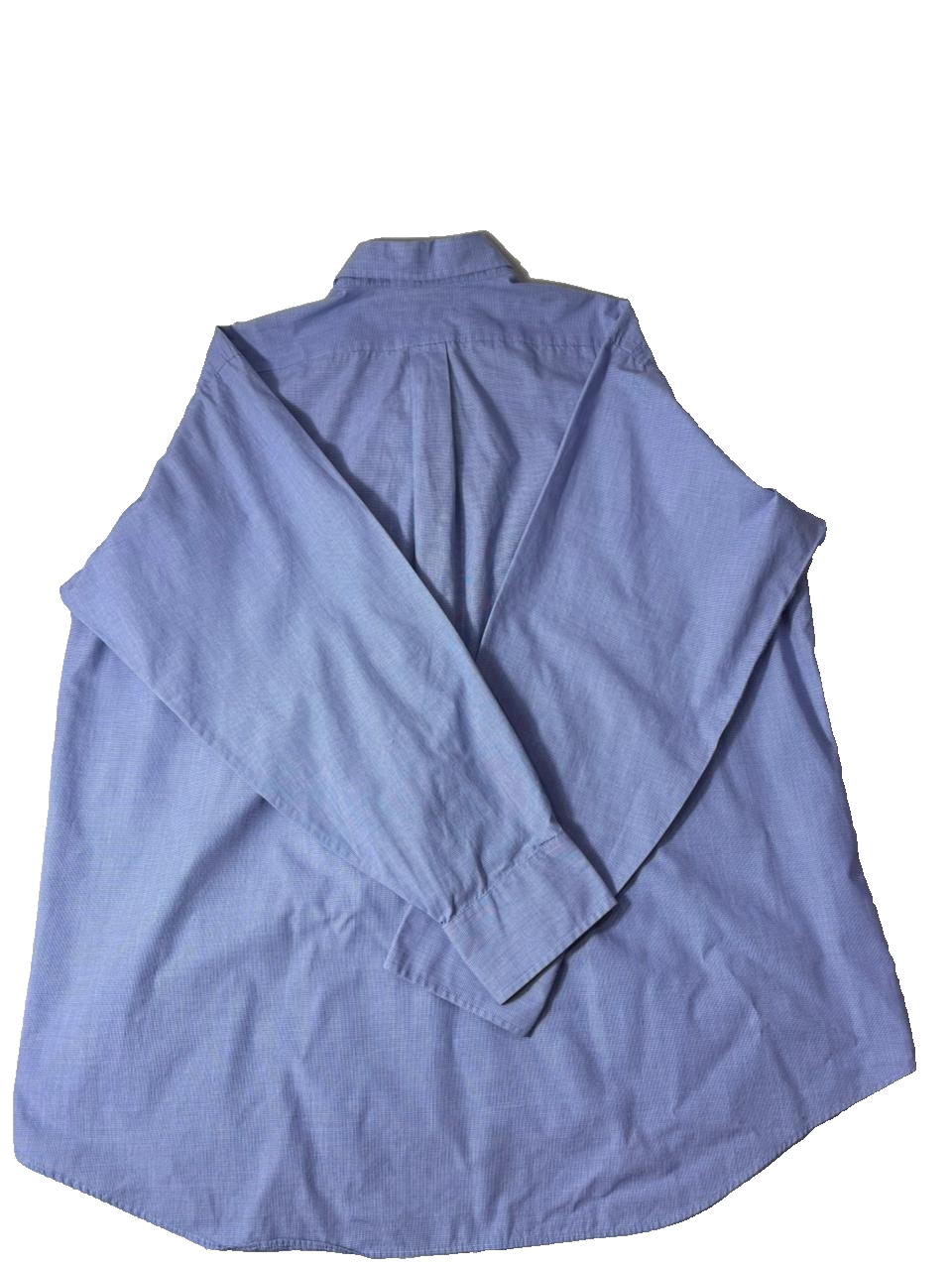 Chaps Men's Large Button Down Shirt Blue Classic Fit Wrinkle Free