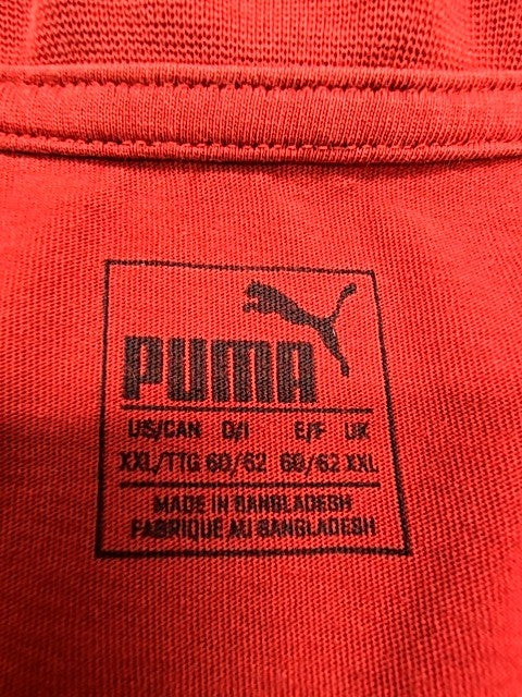 Puma Men's Red Short Sleeve T-Shirt XXL Regular Fit Crew Neck