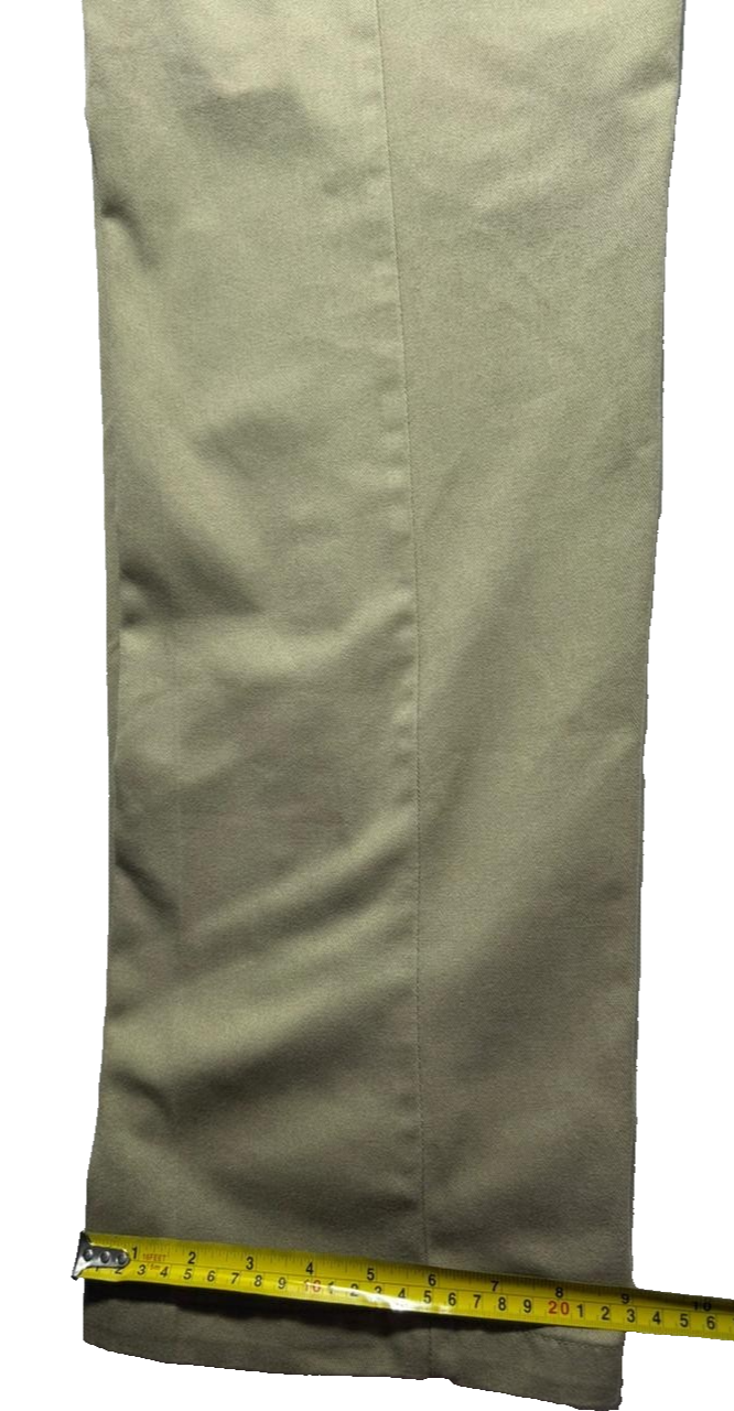 Dickies Men's Tan Work Pants - Durable Cotton Twill, Relaxed Fit, Size 32
