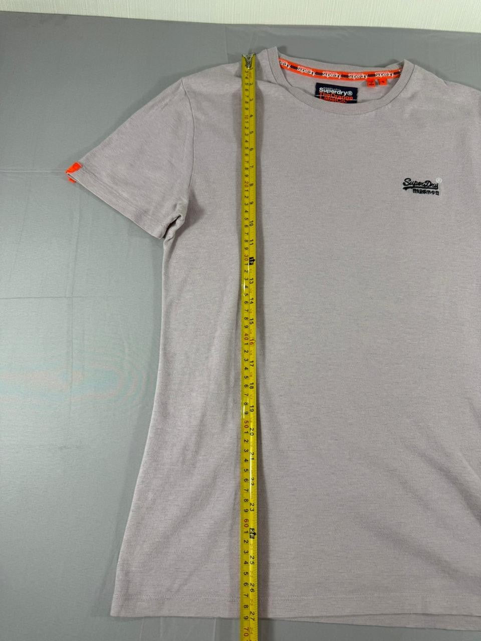 Superdry Men's Small S Gray Short Sleeve T-Shirt Classic Logo Crew Neck