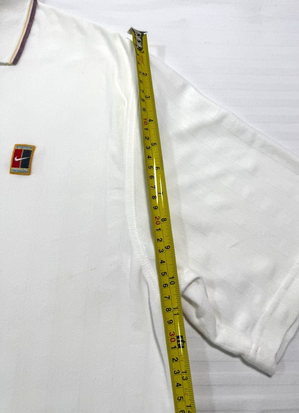 Vintage Nike Tennis Polo Shirt In White Cotton - M