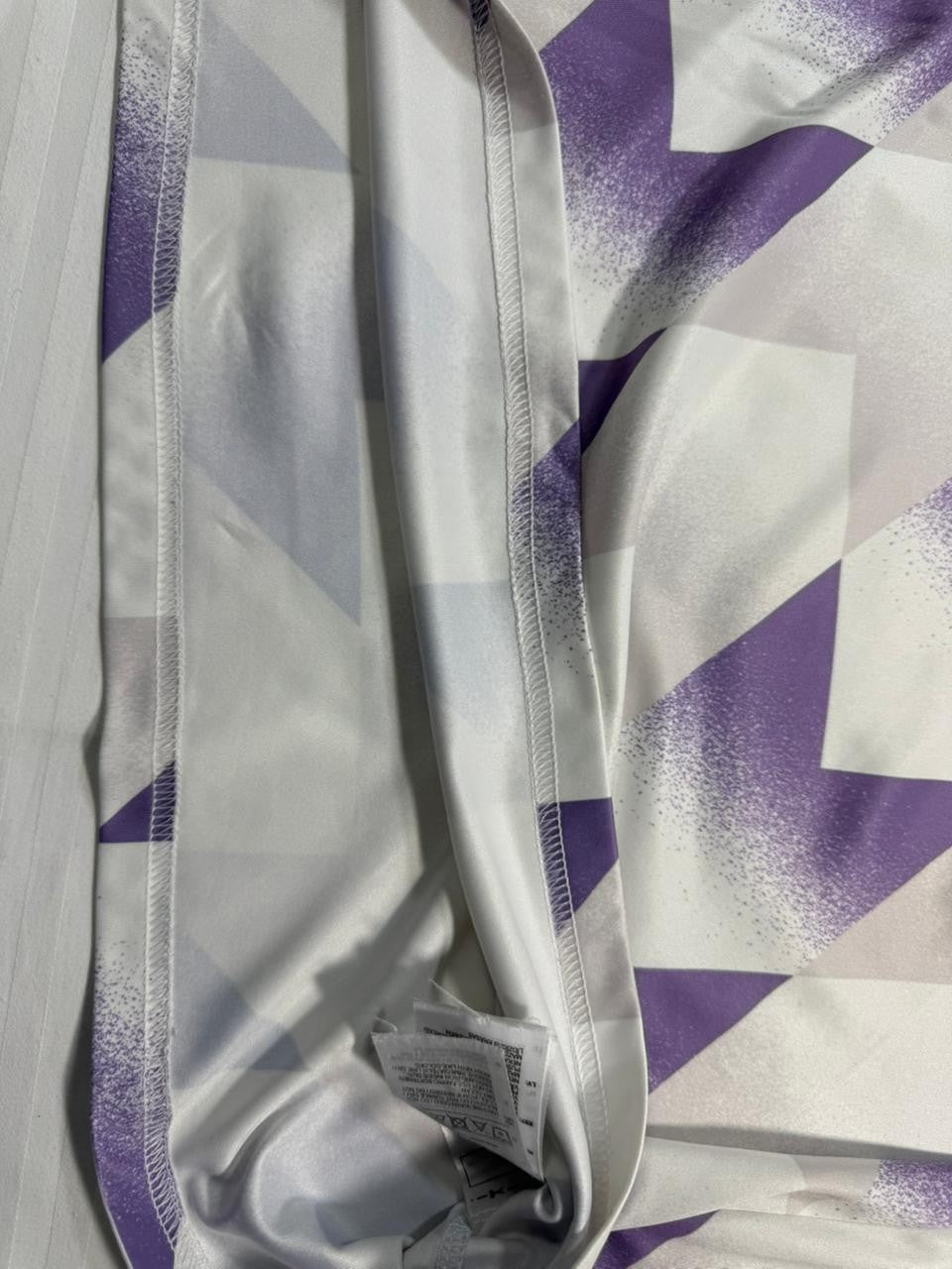 Adidas White Purple Pre-Match Football Shirt Jersey - Size XL