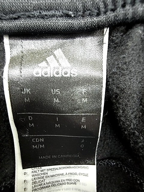 Adidas Men's Navy Track Pants Size M Zipper Pockets Drawstring