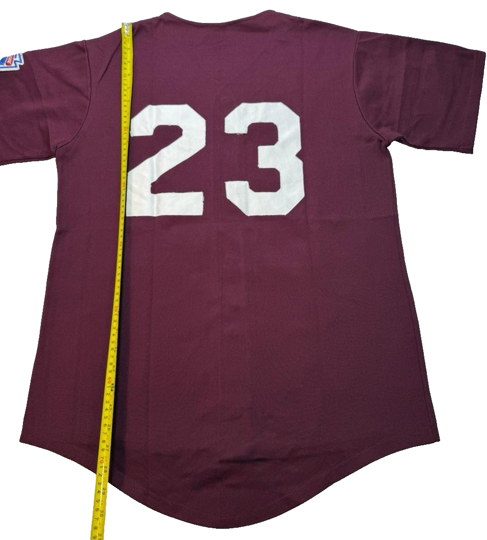 Men's Large Maroon Jersey Athletic Baseball Team Style Top L