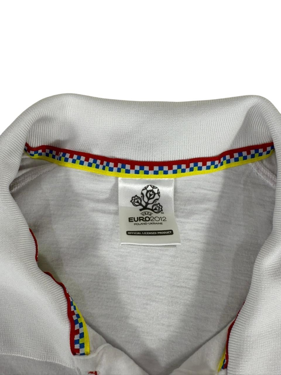 Adidas Men's Euro 2012 Polo Shirt White Short Sleeve Official Licensed Size Large