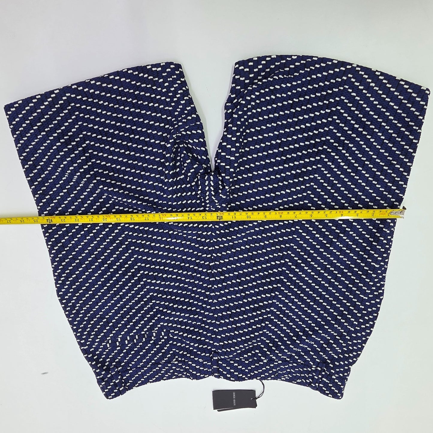 Giorgio Armani Men's Classic Bermuda Shorts All Over Printed Navy Blue 56 BNWT