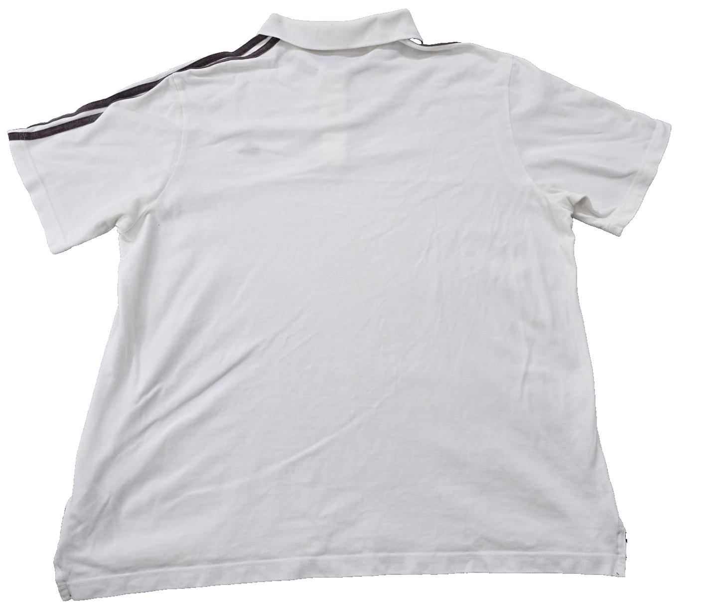 Adidas Men's White Stripe Polo Shirt Short Sleeve XL