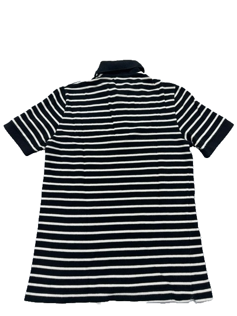 Lacoste Men's Black White Striped Short Sleeve Polo Shirt Regular