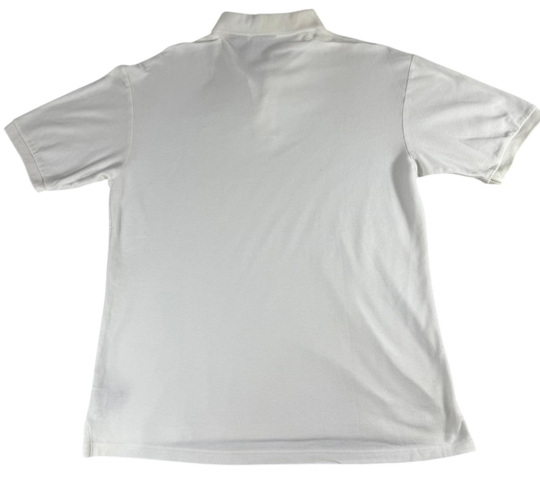 Fila White Polo Shirt Mens Size Large Short Sleeve Classic Casual