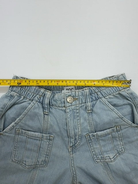 BOG Boys Light Blue Cargo Jeans L/25 Relaxed Fit Button Closure