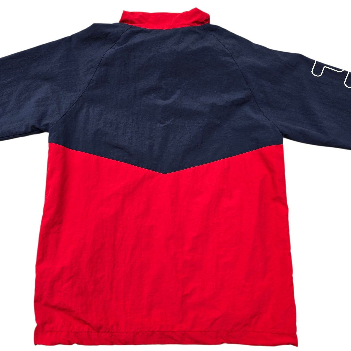 Fila Unisex Vintage Navy Red Track Jacket XS Full Zip Hood