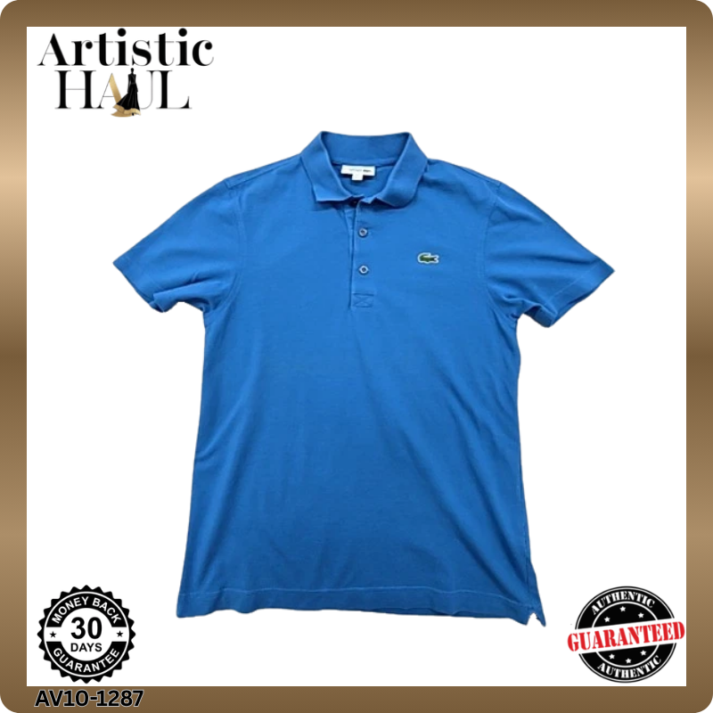 Lacoste Sport Men's Blue Polo Shirt Short Sleeve Cotton S