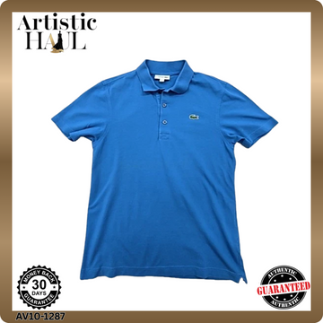 Lacoste Sport Men's Blue Polo Shirt Short Sleeve Cotton S