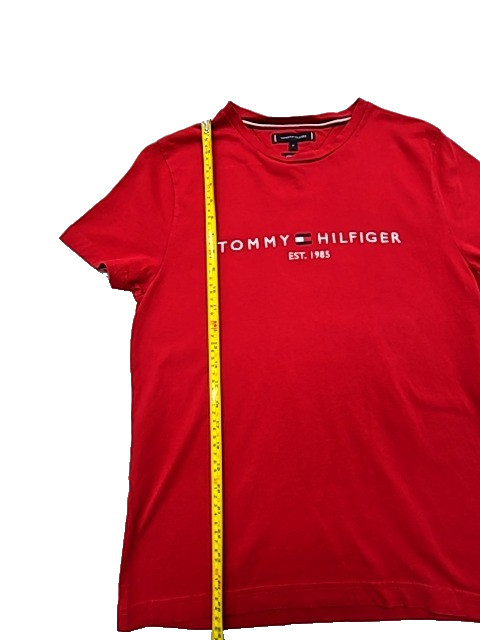 Tommy Hilfiger Men's Red Organic Cotton T-Shirt Crewneck Size M
