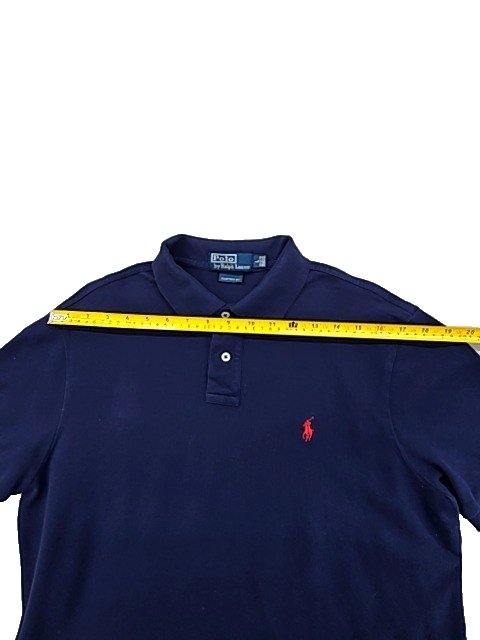 Polo Ralph Lauren Navy Short Sleeve Polo Shirt Men's L Custom Fit
