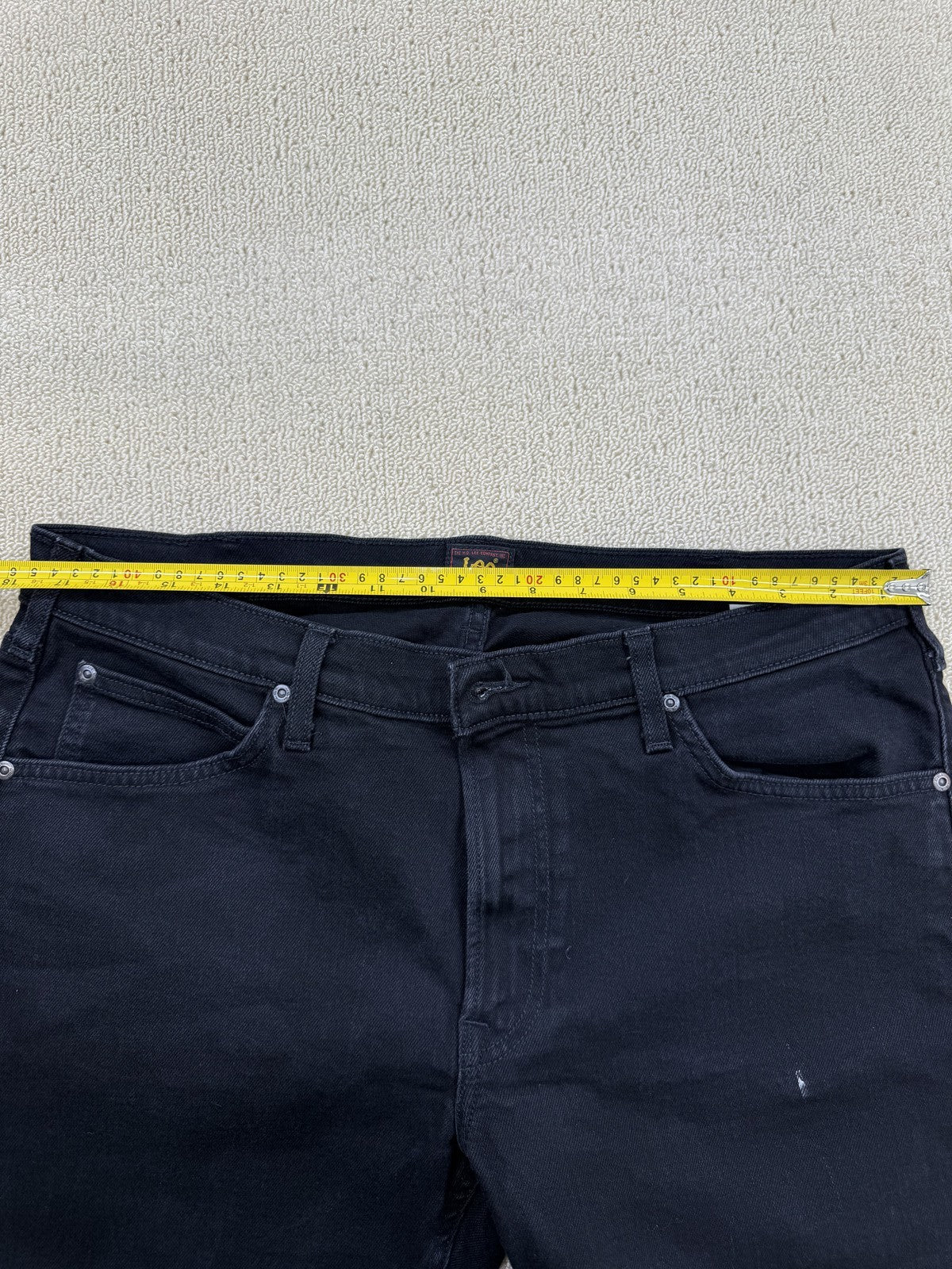Lee Men's Black Straight Jeans W36 L32 Daren Regular Fit