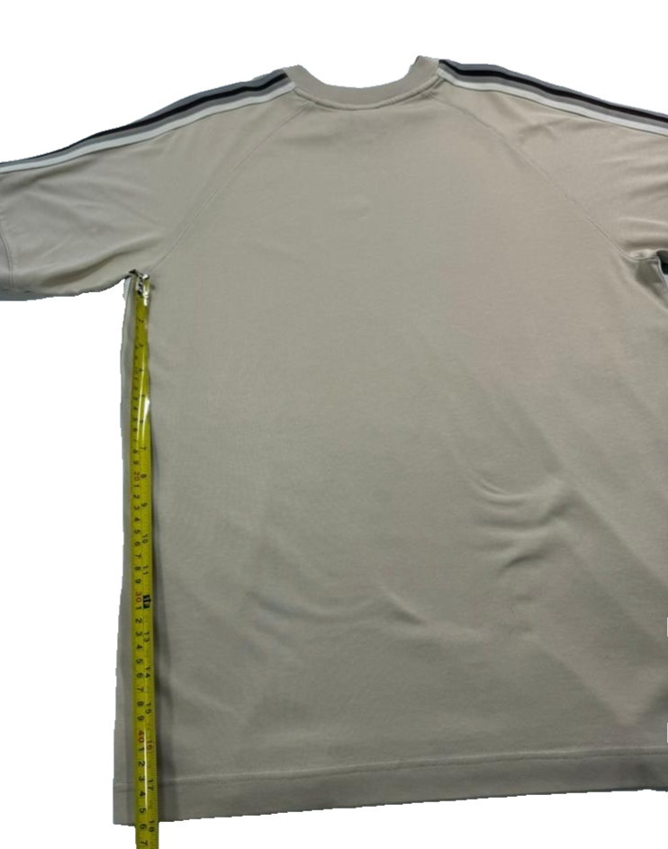 Nike Men's Beige V-Neck T-Shirt Casual Short Sleeve Cotton Tee Size L