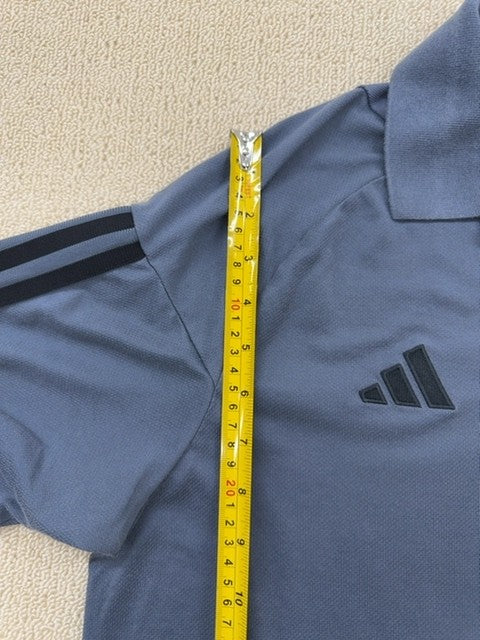 Adidas Men's Grey Short Sleeve Polo Shirt Size L Regular Fit