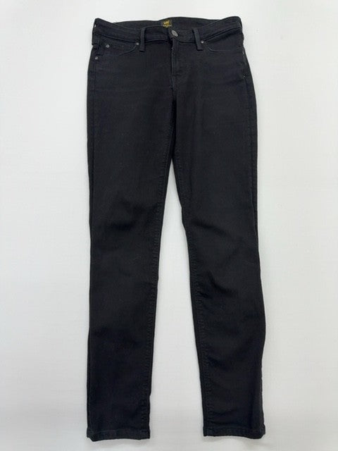 Lee Men Black Straight Stretch Jeans W30 L31 Size 30x31 Condition