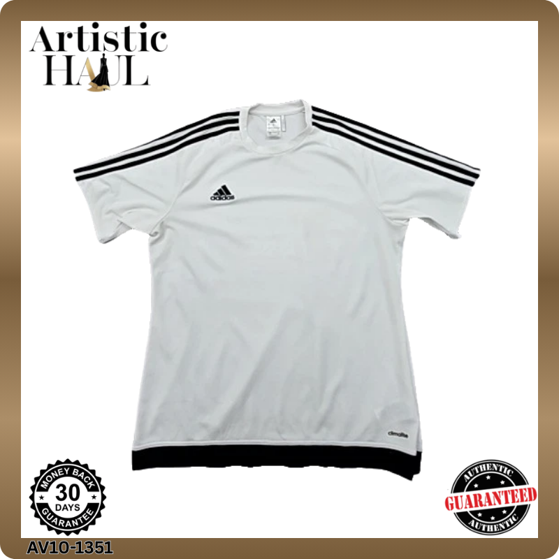 Adidas Tiro Training Soccer Jersey L White 3-Stripes Climacool