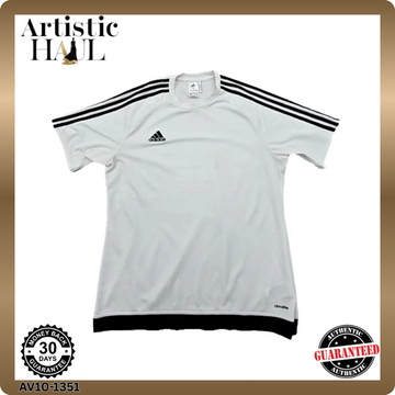 Adidas Tiro Training Soccer Jersey L White 3-Stripes Climacool