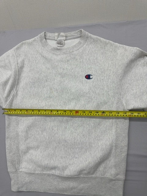 Champion Reverse Weave Gray Crew Sweatshirt S Heavyweight Fleece