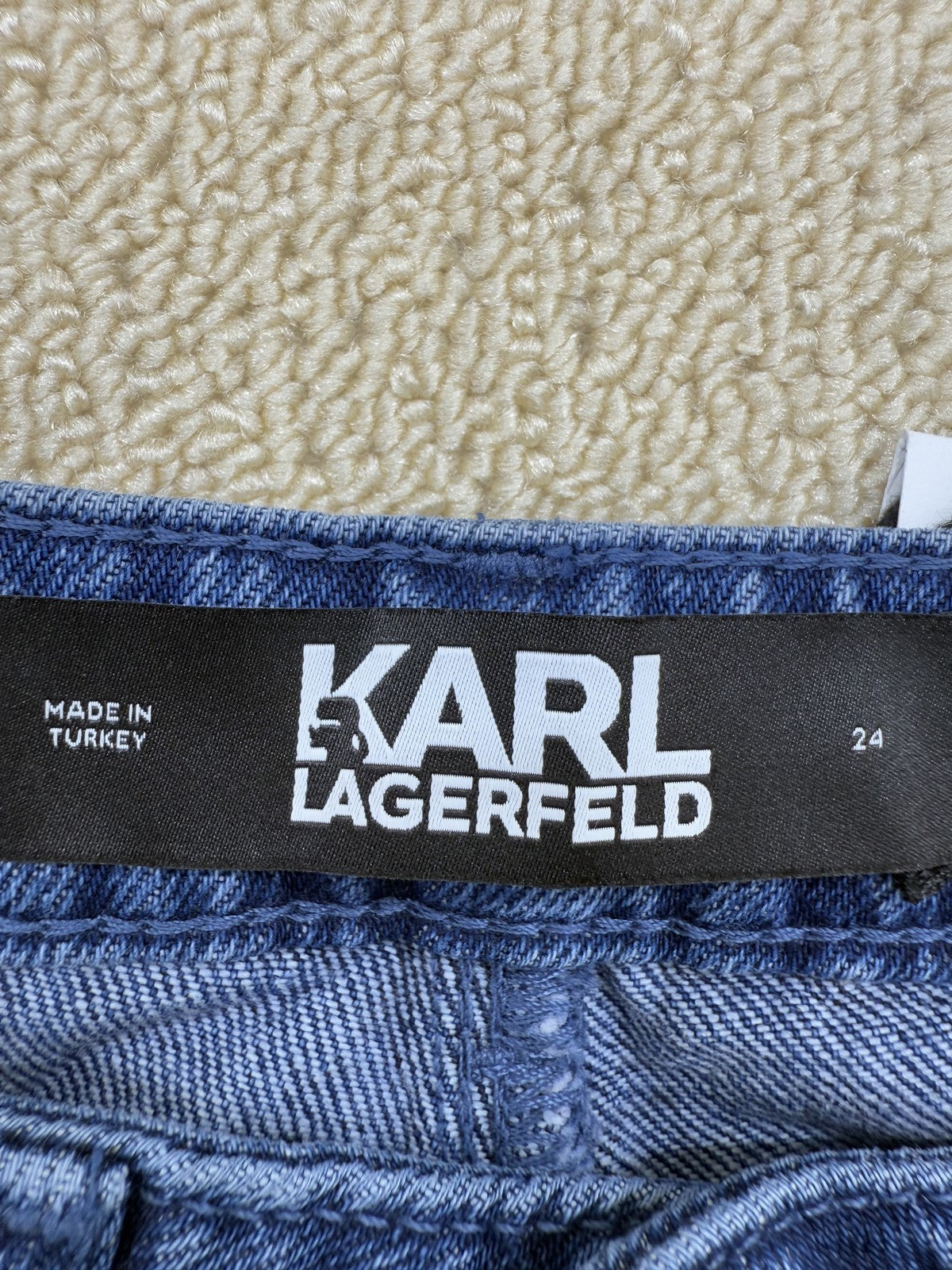 Karl Lagerfeld Women's Blue Size 24 Jeans 100% Cotton Denim Turkey