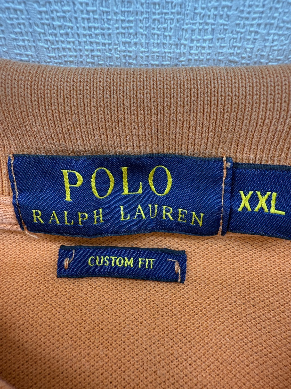 Polo Ralph Lauren XXL Orange Cotton Mesh Polo Pony Logo Short Sleeve