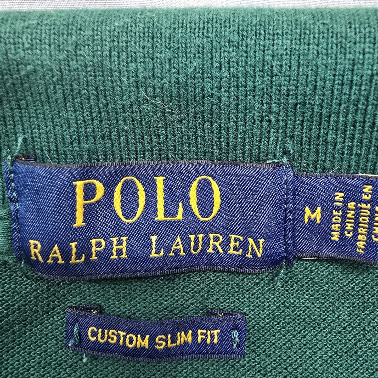 Polo Ralph Lauren Men's Green Custom Slim Fit Polo M