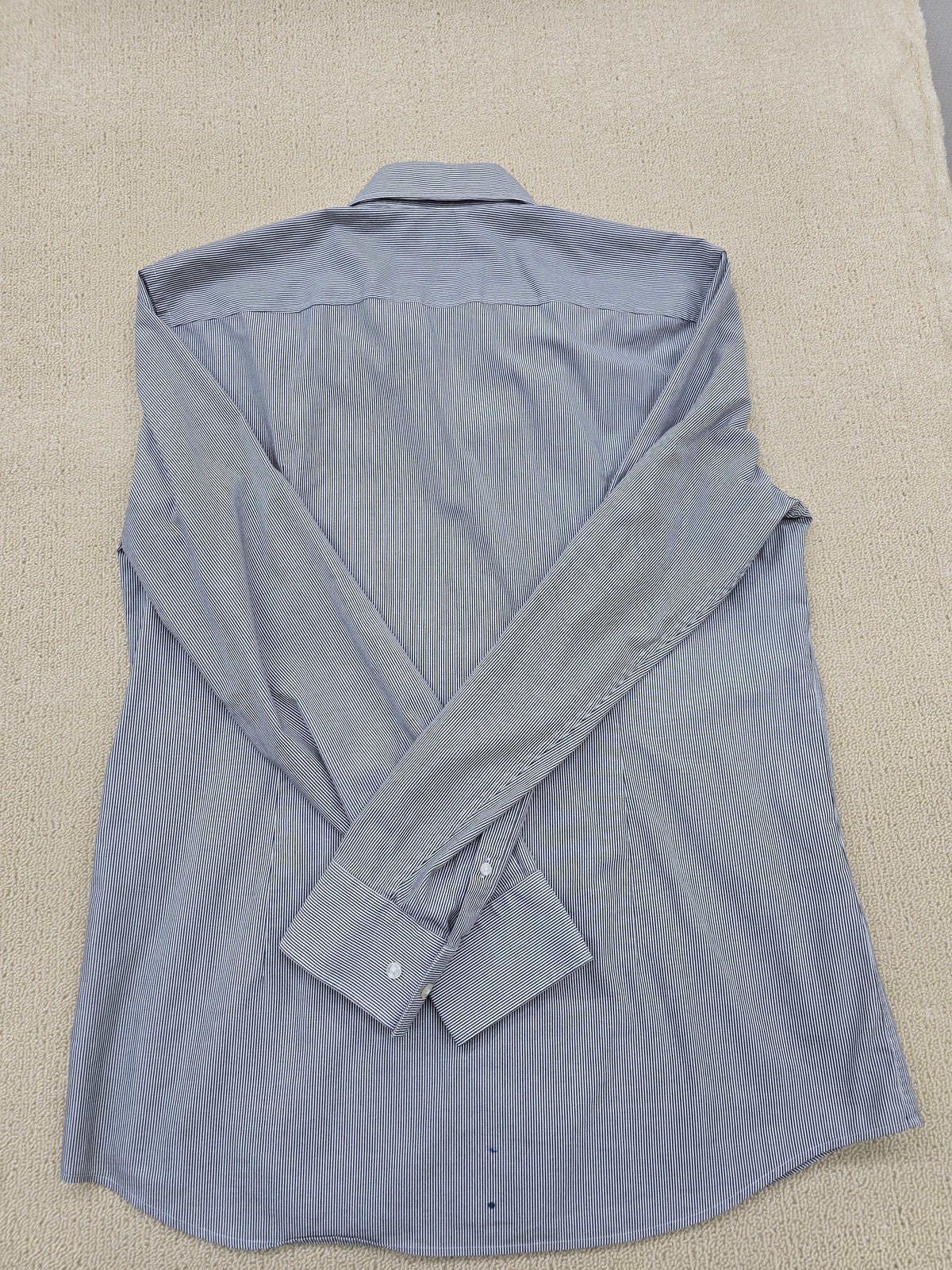 Boss Gray Striped Slim Fit Long Sleeve Dress Shirt Men's Regular