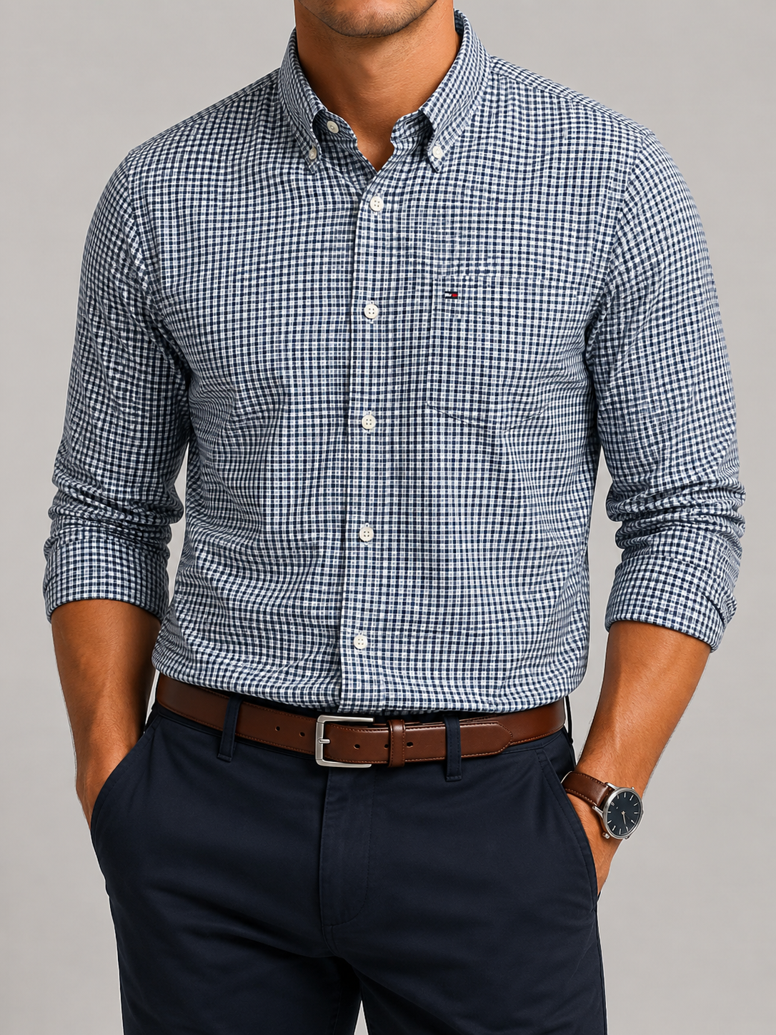 Tommy Hilfiger Men Blue Shirt size L product image 1