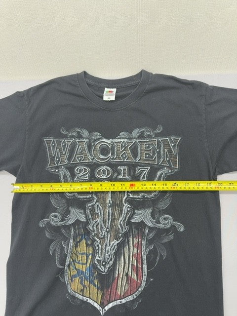 Fruit of the Loom Heavy Metal Fest Black L Short Sleeve Cotton Tee 2017